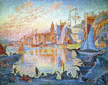 (image for) Handmade Oil painting for home canvas, oil painting framed canvas for living room Paul Signac's painting,Saint-Tropez